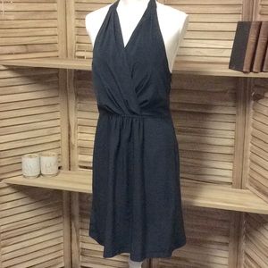 Black Athleta halter top Go Anywhere midi dress size 10